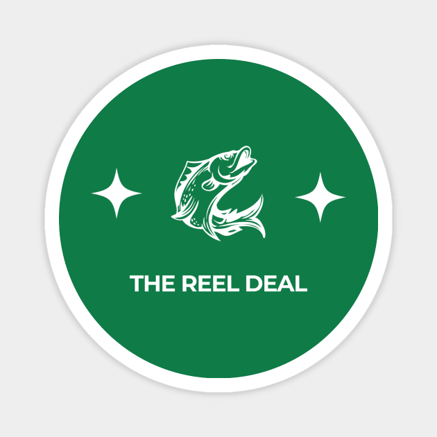 Reel Deal Funny Fishing Apparel Magnet by Topher's Emporium